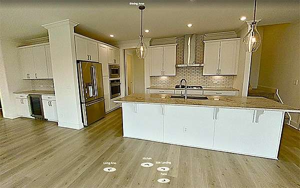Modern Kitchen Featuring White Cabinets and a Spacious Island in Malbec 4200, Cumberland