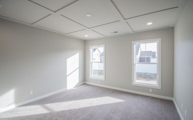 Owner's Suite Owner’s Suite in the Emory Craftsman floor plan by Jagoe Homes, featuring large windows for ample natural light and an optional ceiling detail that adds architectural interest and a luxurious touch