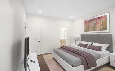 Furnished Owner's Suite in the Angelico Craftsman floor plan by Jagoe Homes