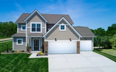 National Farmhouse with 3rd Bay Garage Exterior_Woodridge Estates National Farmhouse with 3rd Bay Garage Exterior