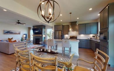 National Farmhouse with 3rd Bay Garage Exterior_Woodridge Estates National Farmhouse Open Floorplan
