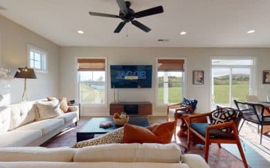 Bright Living Area of Patriot Floorplan